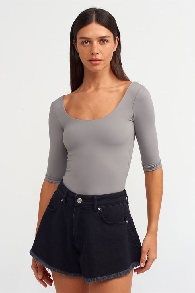 Dames Slim-fit Nylon Elastan T-shirt