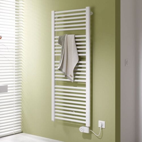 Kermi Basic-E straight bathroom radiator 59.9 x 3.5 x 177 cm incl. electric set FKS right E0E101800602JXK
