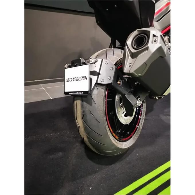Motorfiets kentekenplaat houder vlak bij het wiel Access Design Kawasaki Z H2