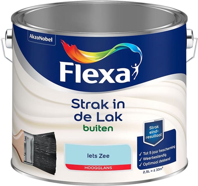 Flexa - Strak In De Lak Buitenlak Hoogglans - Iets Zee - Mengverf - 2,5 L