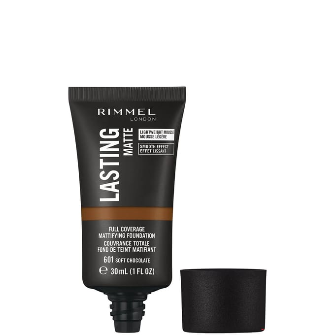 Rimmel London Lasting Matte Foundation 30 ml (Verschillende Tinten) - 601 Soft Chocolate