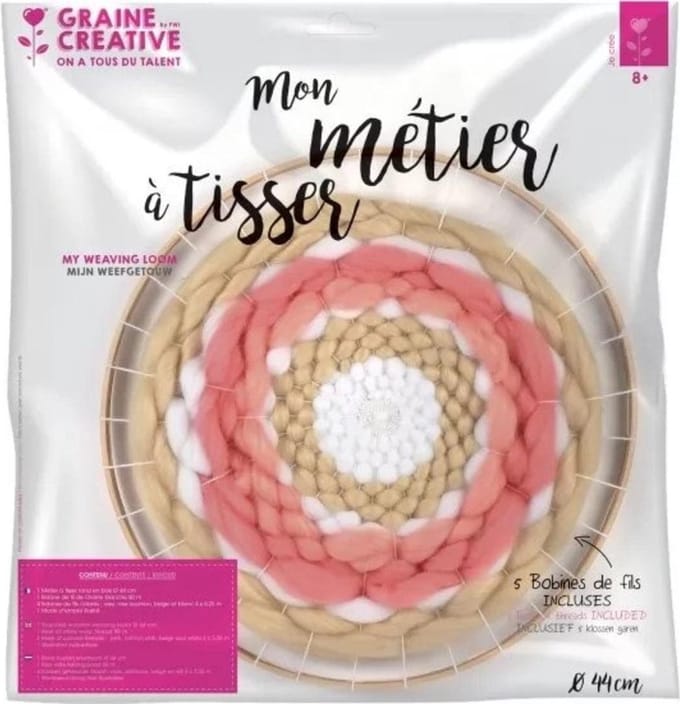 Graine Creative weefset rond groot 44 cm - creatief speelgoed.