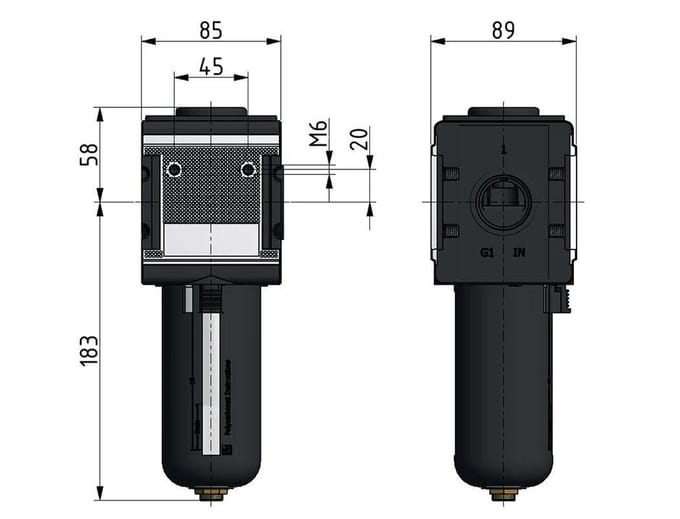 Geactiveerd Koolstoffilter G1'' 3000l/min Semi-Auto Metal Multifix 4