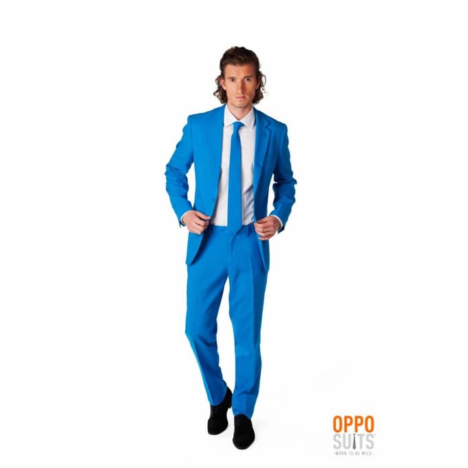 OppoSuits Blue Steel - Heren Pak - Carnavalskleding - Blauw - Feest - Maat EU 50