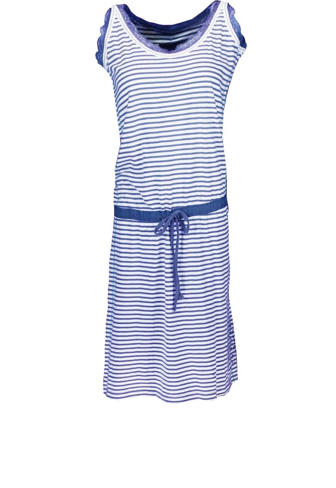 Irresistible Dames Nachthemd - Gestreept - Katoen - Blauw - Maat M