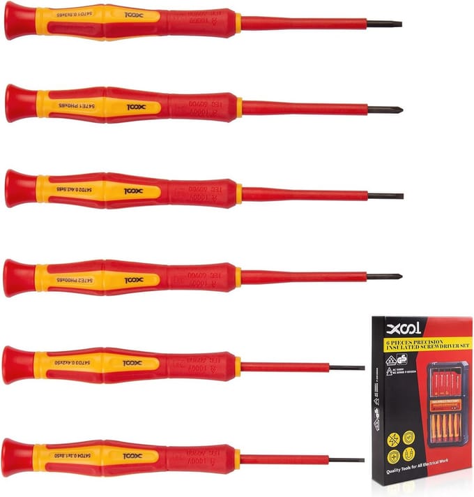 Geïsoleerde Precisie Schroevendraaiers Set 6 Stuks - 1000V VDE-gecertificeerd