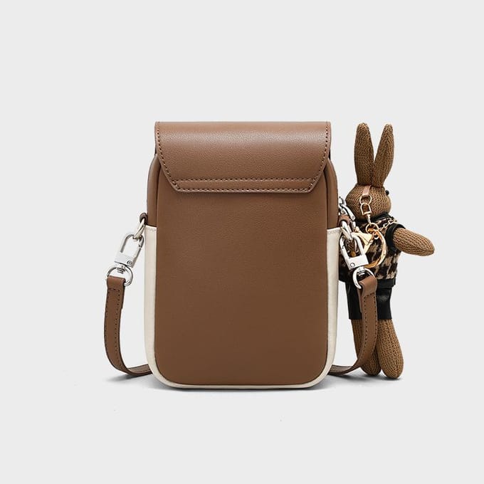 Dames Telefoon Leer Tas Crossbody Tas Mini Heuptasje Kleine Lichaamstas brown