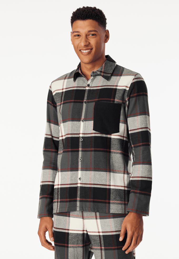 Overhemd lange mouwen flanel ruitjes multicolour - Mix+ Relax 52