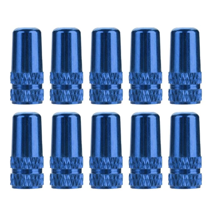 10 stuks Fiets Fiets Aluminiumlegering Band Frans Ventiel Beschermende Ventieldop(Blauw)