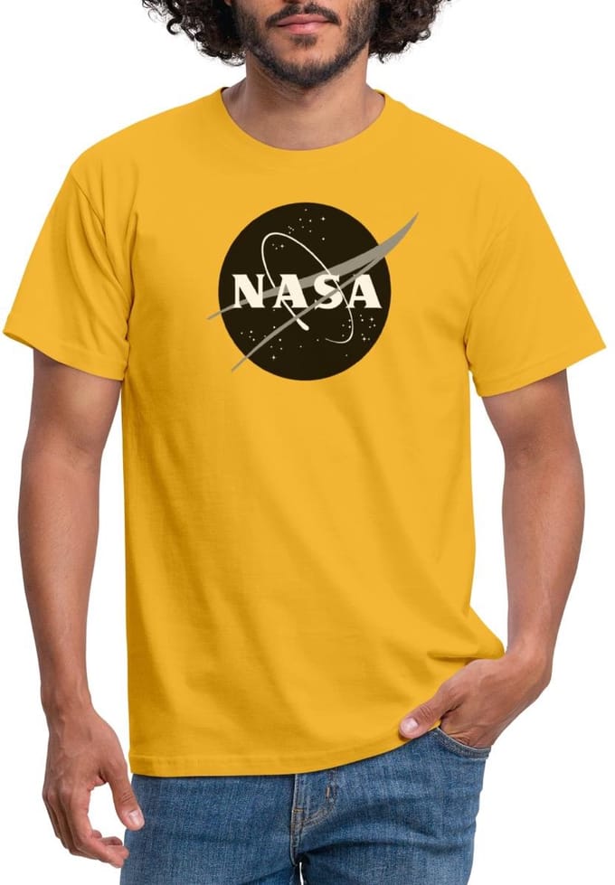 NASA zwart-wit klassiek logo T-Shirt Heren