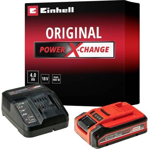 Einhell 18 V/4.0 Ah plus Power X-Change starter kit - 1x 4.0 Ah Plus Accu en snellader - universeel voor alle Power X-Change machines