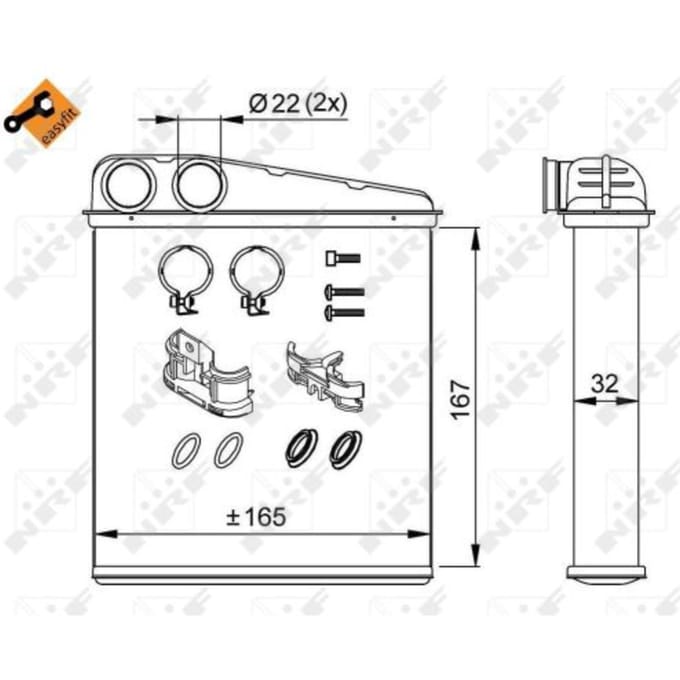 Warmtewisselaar, interieur verwarming NRF 58211