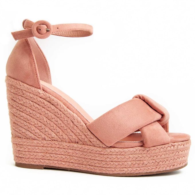 Sandalia De Cuña Para Mujer.  Montevita  Sparto501  91746 40 roze