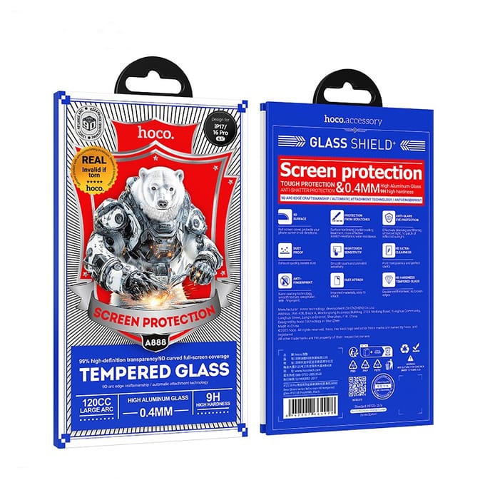 Screenprotector - Geschikt voor iPhone 17 en iPhone 16 Pro - Tempered Glass