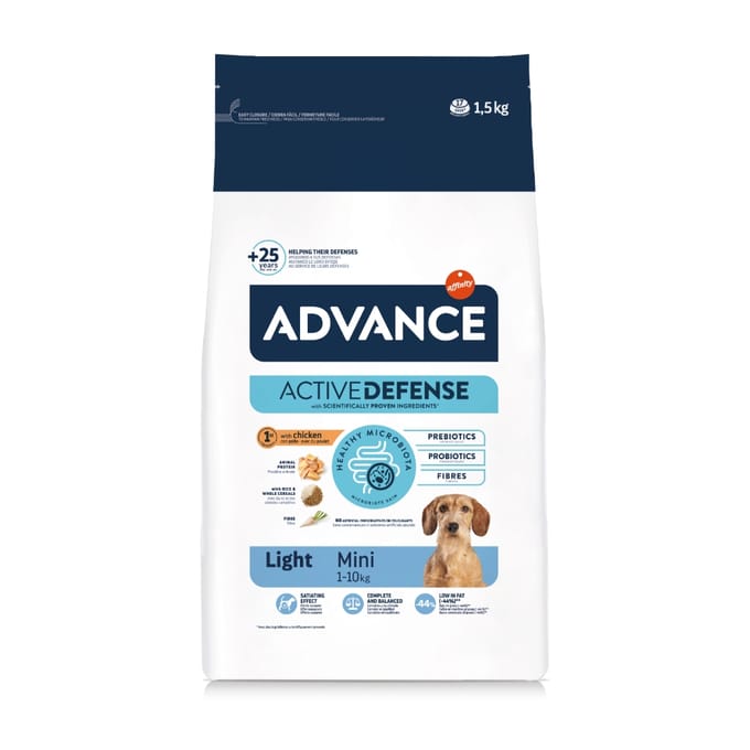 Advance Mini Light Hondenvoer - Voordeelpakket: 3 x 1,5 kg