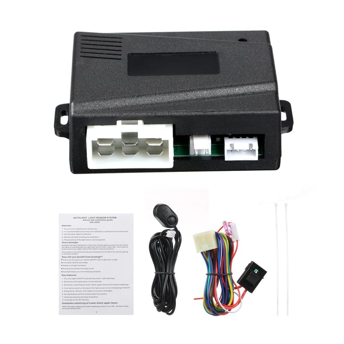Auto Auto Licht Sensor Systeem Regelt Automatisch de Verlichting AAN/UIT door Lichtsensor voor 12V Auto black