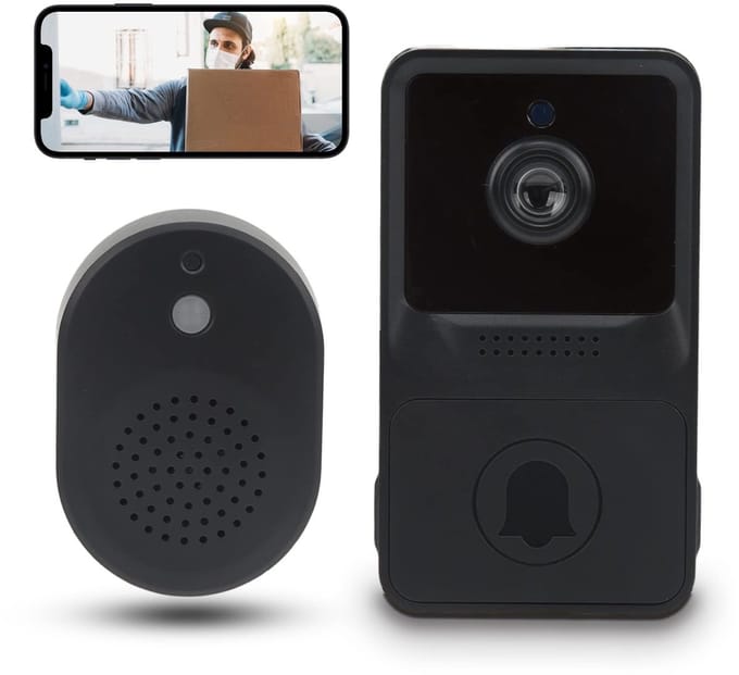 SPHProducts - Draadloze Deurbelcamera - Videodeurbel - Bewegingsdetectie - WiFi - 2-weg Audio - Bewakingsbeveiliging - Geschikt voor Smartphone - Kleu