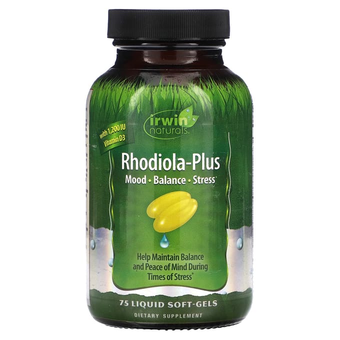 Irwin Naturals, Rhodiola-plus, 75 gélules liquides