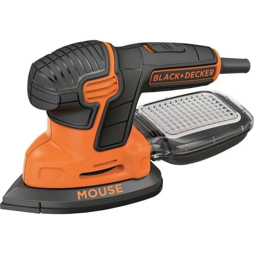 Black+decker Detailschuurmachine Mouse Ka2000-qs - 120w - 14.000 Schuurbewegingen/min - Drie Rubberen Grijpzones