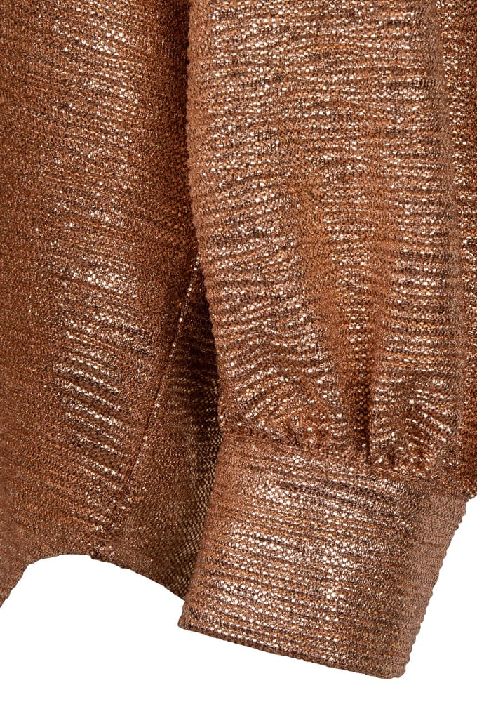 EsQualo Blouse Fancy Foil Plisse Brandy Größe: 36 | Blusen Outlet | Damen