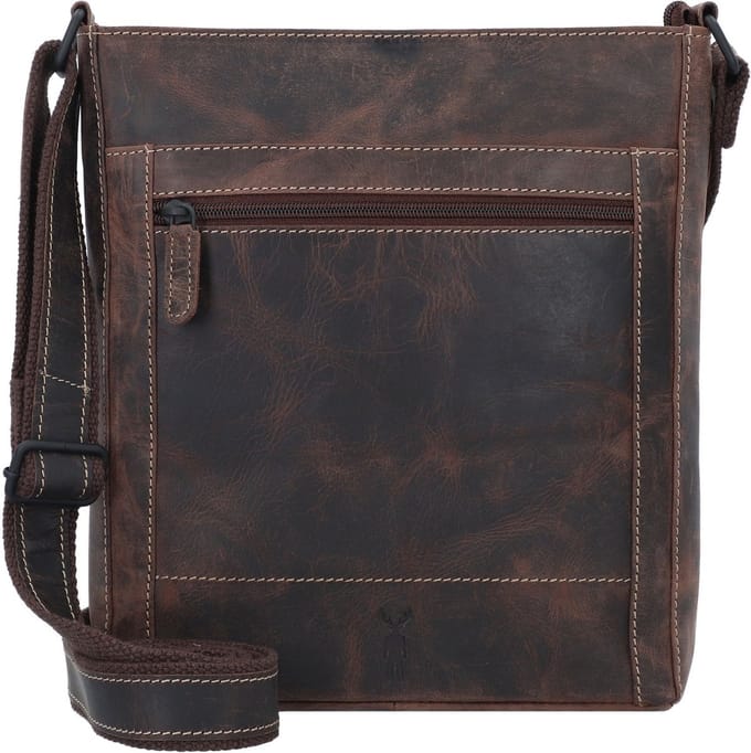 Jack Kinsky Baltimore 30 Schoudertas Leer 30 cm - Dames - mokka