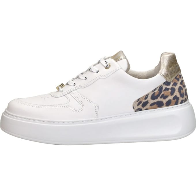 Gabor Leopard Sneakers wit Leer