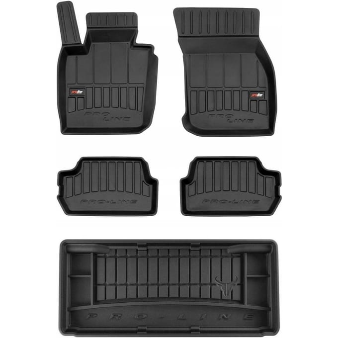 Frogum ProLine - Mattenset & Kofferbakmat - MINI Cooper S III 3-deurs (2014-) - Pasvorm - Zwart