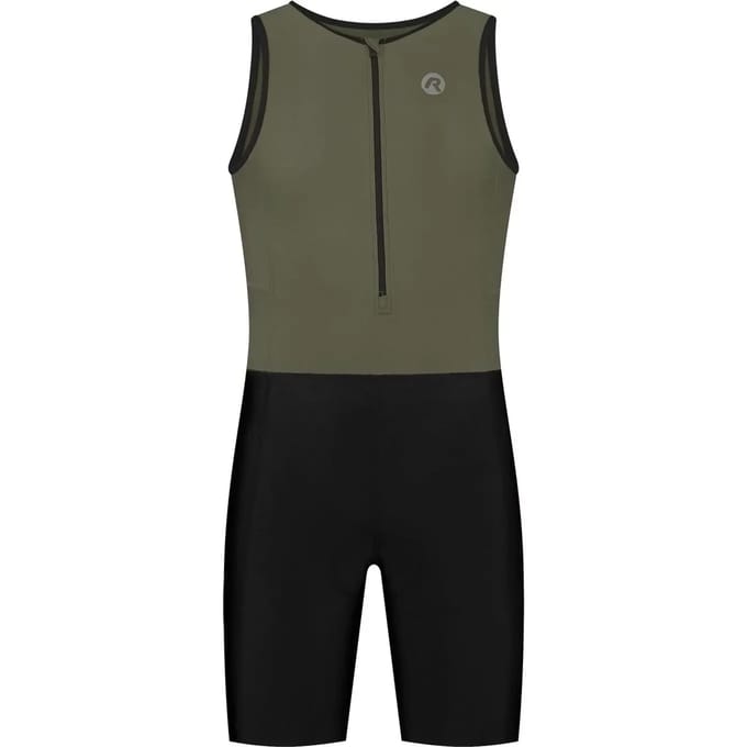 Rogelli Florida Trisuit Unisex - Mouwloos - Zwart Legergroen - S