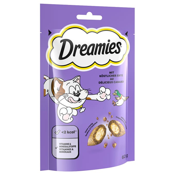 Snack for Cats Dreamies Snoepgoed Eend 60 L 60 g