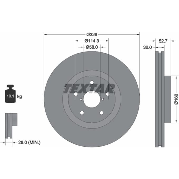 Remschijf TEXTAR 92194303