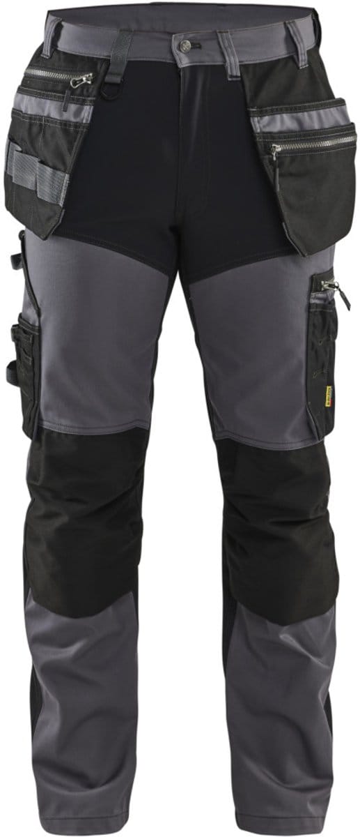 Blaklader Werkbroek met stretchpanelen en spijkerzakken 1599-1860 - Medium Grijs/Zwart - D88