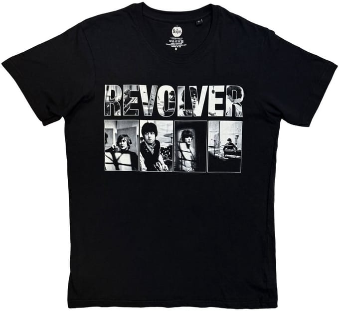 The Beatles - Revolver Portraits Heren Tshirt - M - Zwart