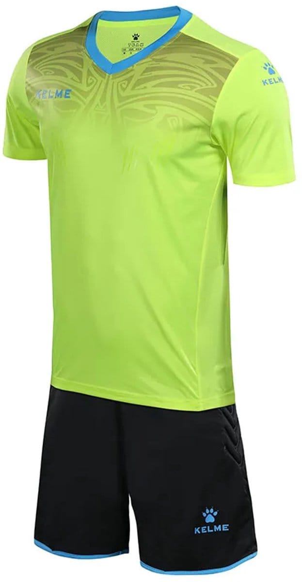 Kelme Zamora Korte Mouw Set Geel,Zwart 8 Years Kinderen