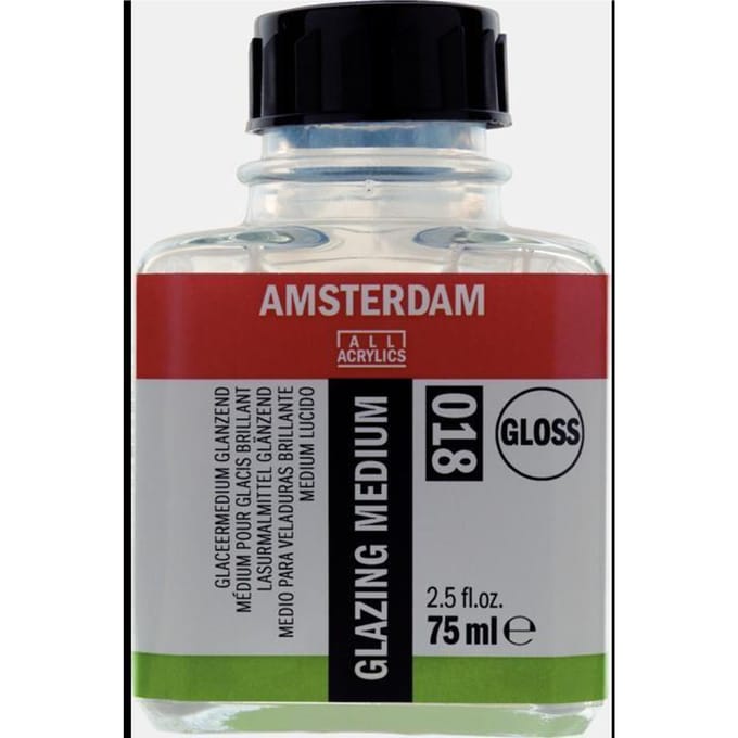 Médium pour glacis - Brillant - Peinture acrylique - Amsterdam - Flacon 75ml
