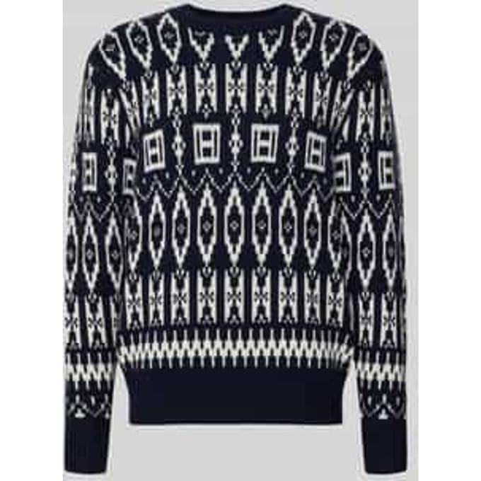 Relaxed fit gebreide pullover van wolmix