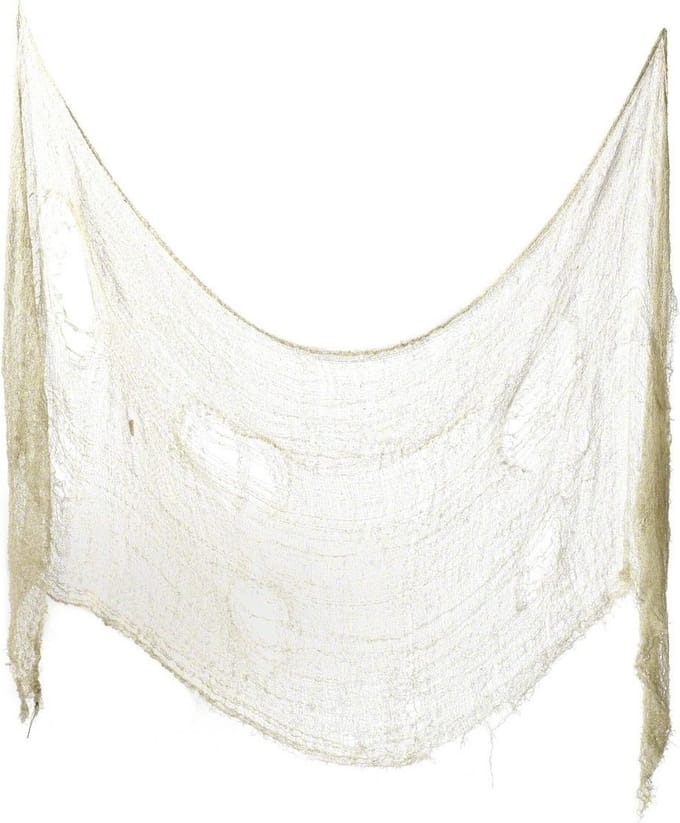 Smiffys - Creepy Cloth Halloween Decoratie - Creme