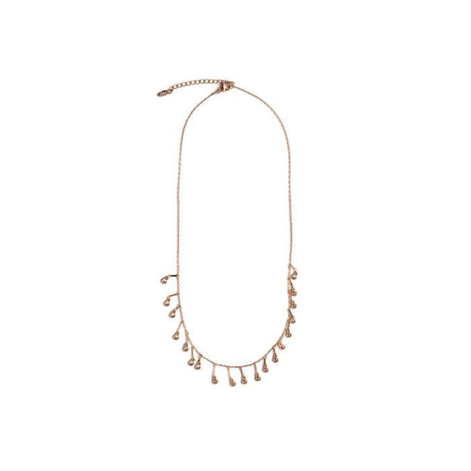 Collier - LUXENTER - Yaferth - Or rose 18 carats - Zircone brillante - Longueur 42+5 cm rose