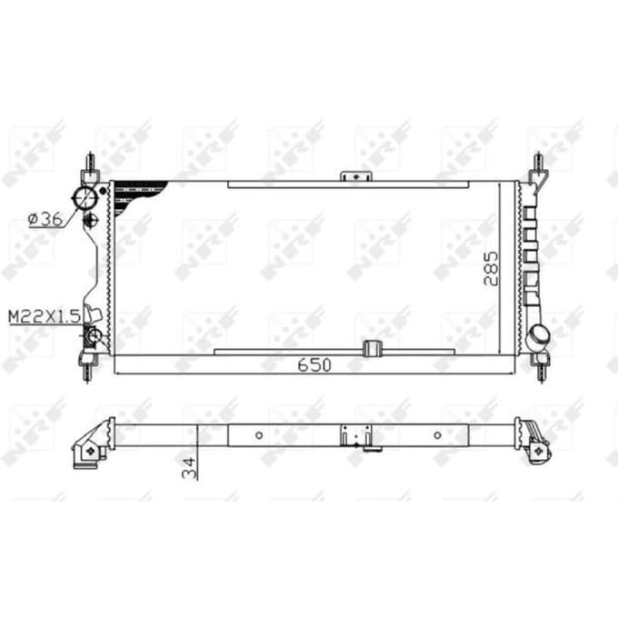 Radiator, motorkoeling Economy Class NRF 507522A
