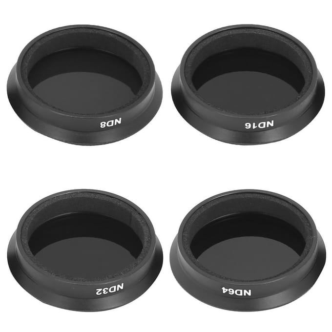 JUNESTAR ND8 ND16 ND32 ND64 Lensfilter Polarisator 4 in 1 Set voor OSMO ACTION Actiecamera white