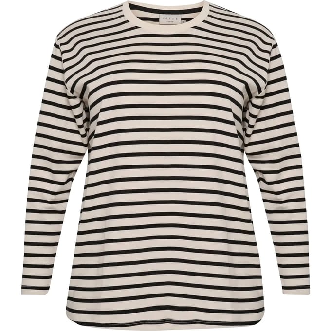 Dames-T-shirt met lange mouwen KAFFE Curve Winni
