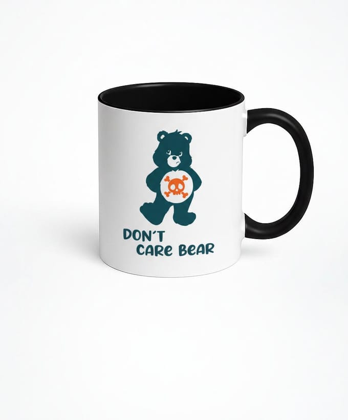 Don't Care Bear Mok - Grappige Anti-Zorg Beer Koffiemok