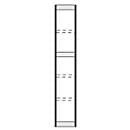 Eindwand, voor stalen rek PROGRESS 2000, H 2250 x D 600 mm, zilver