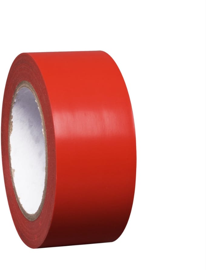 Proline vloermarkering tape vinyl - 33 meter x 75 mm - rood