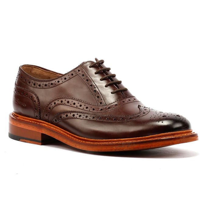 Ben Sherman Sugarman Brogue Leer Heren Mokka Veterschoenen