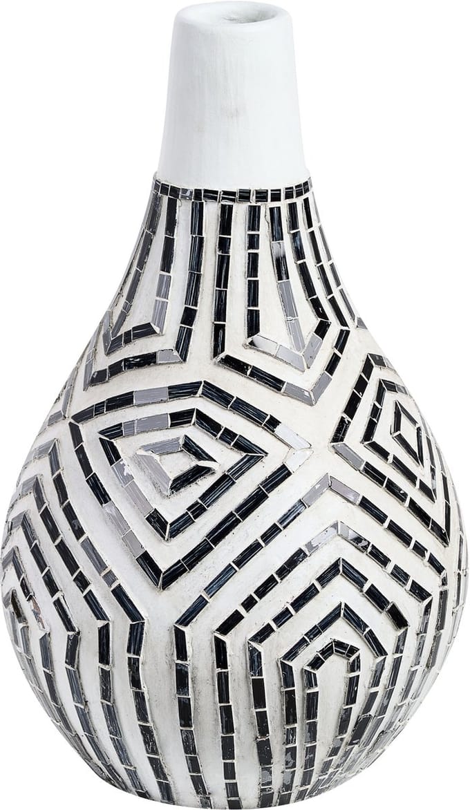OMBILIN - Decoratieve vaas - Gebroken wit - Terracotta