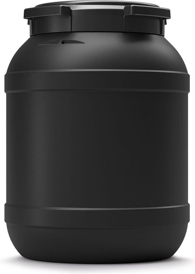 26 liter Voerton - Zwart - UN-gecertificeerd - Lucht en water dicht