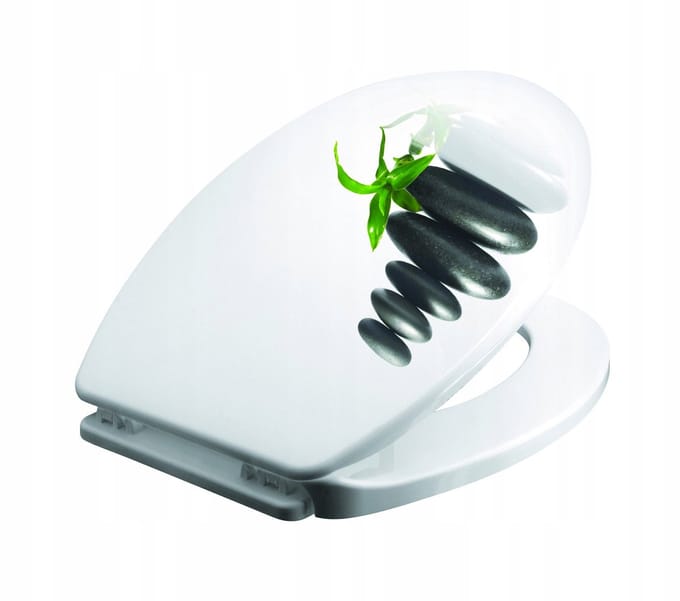 Bisk Iris Serie - Witte WC Bril - Ovaal - Kamyki Ontwerp