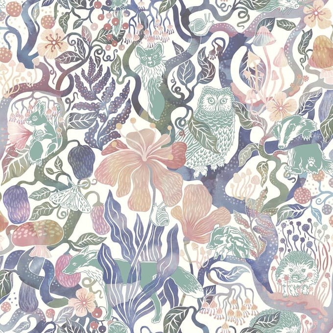 Boråstapeter Vliesbehang 8148 - Fairyland - Botanisch Wit - 53cm x 10.05m