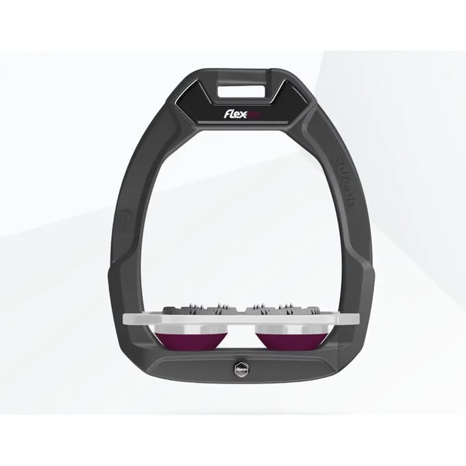 Veiligheidsstijgbeugels Plat Ultra Grip Antraciet/Grijs/Paars Flex-On Safe-On