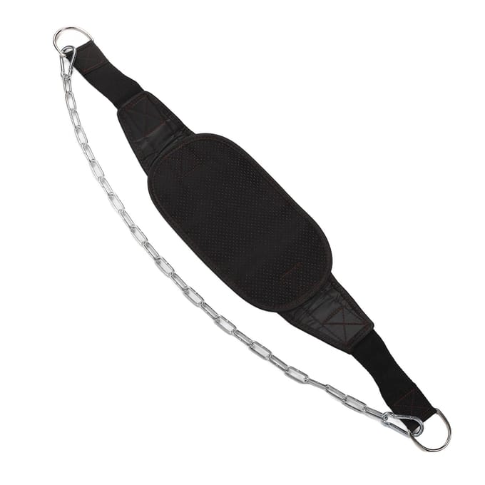 Gewogen Dip Riem met Verdikte Ketting Krachttraining voor Pull Up Gewichtheffen Powerliften gray